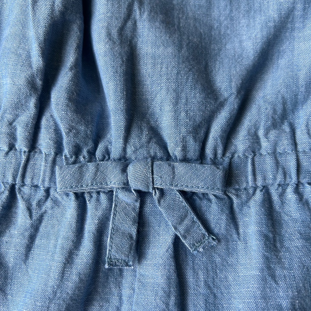 Gymboree NWT Size 3T chambray romper (Shorts)w/pink/purple contrast stitching - Picture 5 of 9